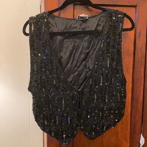 Beaded vintage vest